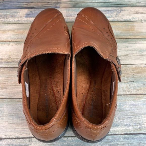 Rockport Loafers Shoes Womens 8.5M Brown Leather Slip On Lightweight - Picture 4 of 11